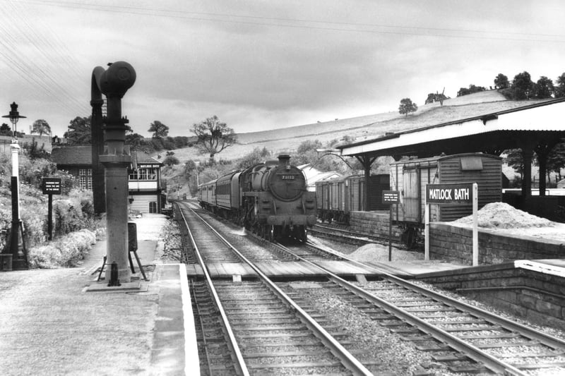 Matlock Bath on the Midland Railway looking north west. The through line from London, St Pancras to Manchester Central was still open at this time, circa 1960. (Photo by Rail Photo/Construction Photography/Avalon/Getty Images)