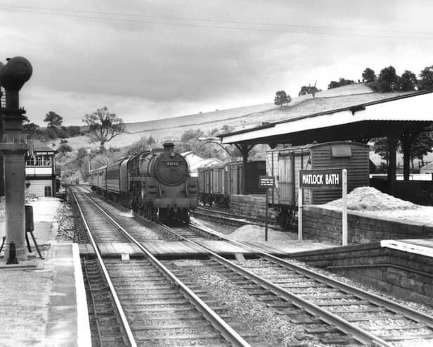 Matlock Bath on the Midland Railway looking north west. The through line from London, St Pancras to Manchester Central was still open at this time, circa 1960. (Photo by Rail Photo/Construction Photography/Avalon/Getty Images)