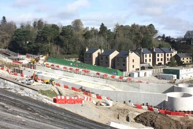 New stepped spillway built to carry Todd Brook and overflow water into the River Goyt. Photo Canal and River Trust