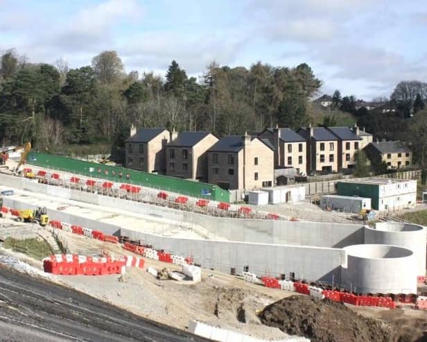 New stepped spillway built to carry Todd Brook and overflow water into the River Goyt. Photo Canal and River Trust