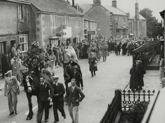 Garland Day At Castleton, Derbyshire.