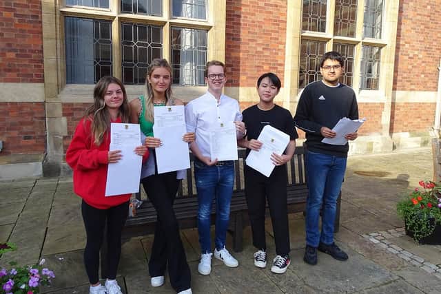 Stockport Grammar School students celebrate their GCSE results