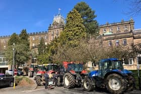 Farmers In Tractors Descended Upon Derbyshire'S County Hall, In Matlock, Against The Government'S Inheritance Tax Plan