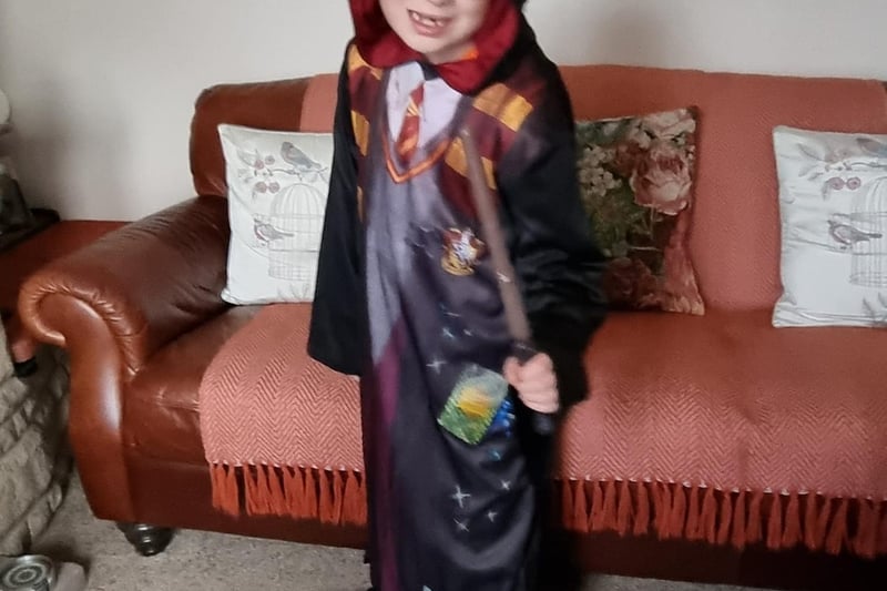 Cody and his nanny put this Harry Potter outfit together. Photo Kate Wallace
