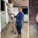 Mara is on the mend after being given the once over by vet Millie.