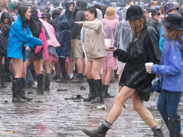 Tramlines turned to muddy mayhem after two days of almost non-stop rain.