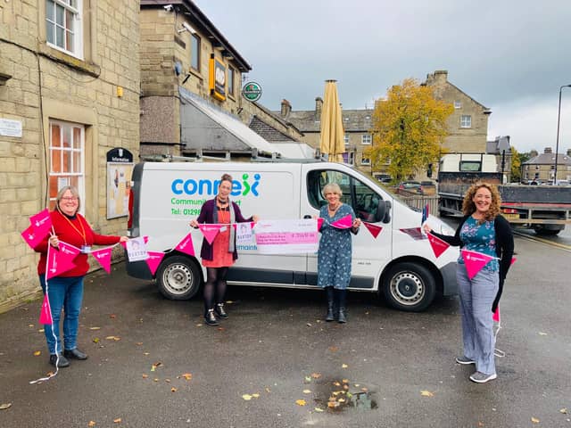 Caitlin Bisknell, Anna Watson and Claire Mitchell, founders of Buxton Street by Street, with Gill Geddes, Connex chief executive
