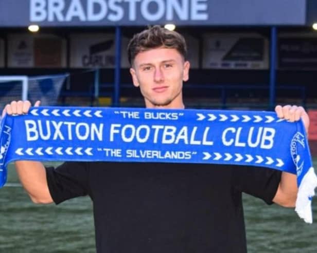 George Ward has joined Buxton from Leamington FC. Photo: Buxton FC.