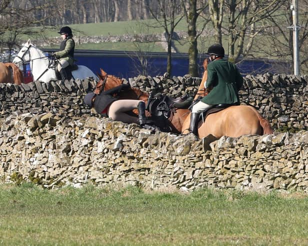 Cathy Walsh of the High Peak Harriers, one of those falling from their horse this season