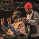 Fisayo Akinade and Sule Rimi in Barber Shop Chronicles.
