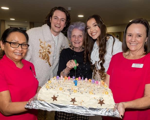 There was a special cake to mark the first birthday of the retirement-living development