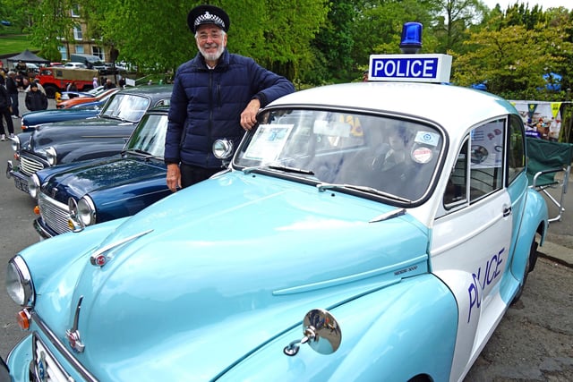 Ken Gration with his 1968 police panda car. Photo Brian Eyre