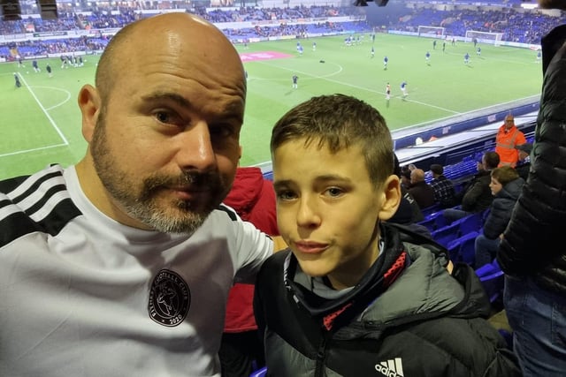 A tender hug during the Buxton FC v Ipswich Town game at the weekend. Picture submitted
