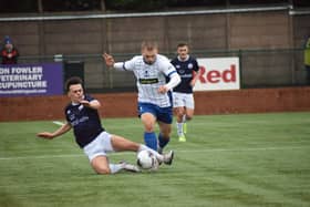 Action from Buxton's win over Banbury. Photo: BUFC.