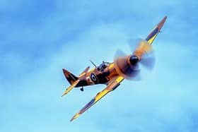 David Dukesell's amazing action shot of the Spitfire flying over Buxton