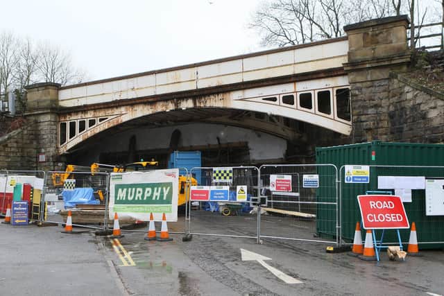 The current road closure and rail bridge works in Whaley Bridge