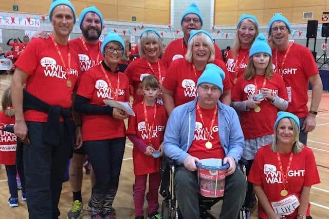 Luke Billups and his family in Windsor taking part in a fundraiser for the Brain Tumour Charity. Now a fundraising walk is taking place in his memory on October 17