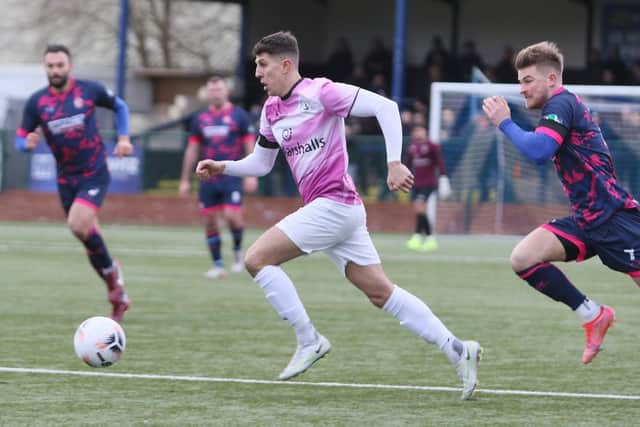 Tommy Elliott - winning goal against the Linnets.