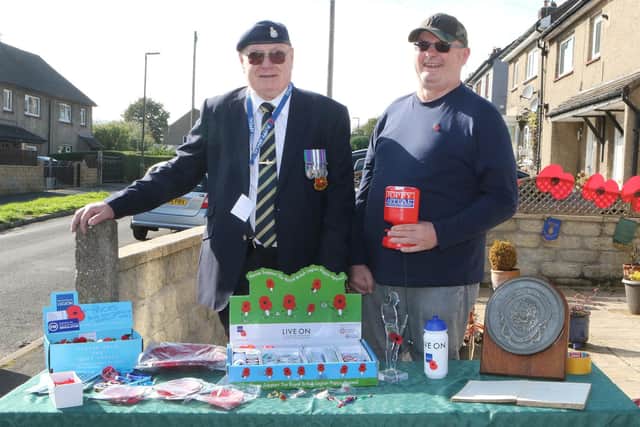 Bob Nicol and fellow veteran Andrew Hindle ready for this year's Poppy Appeal
