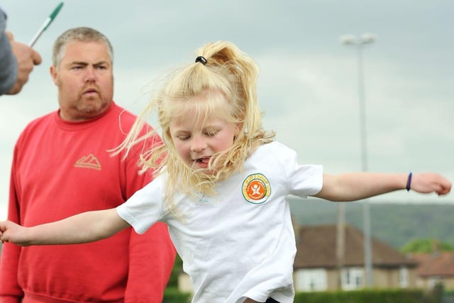 Pupils from Fairfield Infant School try out different sports which were showcased to their parents to give ideas and inspiration for school holiday activities, including Buxton Athletic Club.