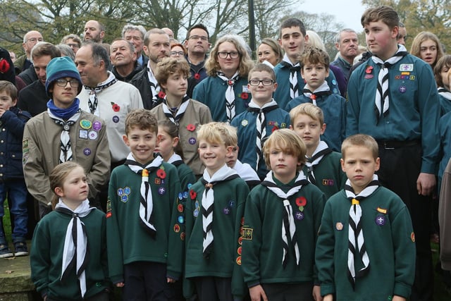 Buxton Remembrance Service 2022 saw local Cubs and Scouts on parade.