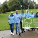 Councillor Damien Greenhalgh and Tref Jones from AES with some of the Friends of Whaley Bridge Memorial Park.