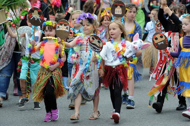 New Mills Carnival parade.