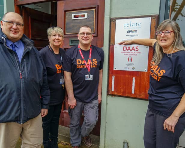 Derbyshire Alcohol Advice Service (DAAS) are rebranding due to an expansion in the services. John Ydlibi, Chairman,  Elaine Handley, service manager, Ross Burnagh, training manager and  Alison Corbett, project manager 