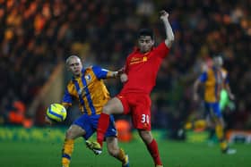 Lindon Meikle was part of the Mansfield Town team which pushed Liverpool all the way in the FA Cup third round in 2013. (Photo by Clive Mason/Getty Images)