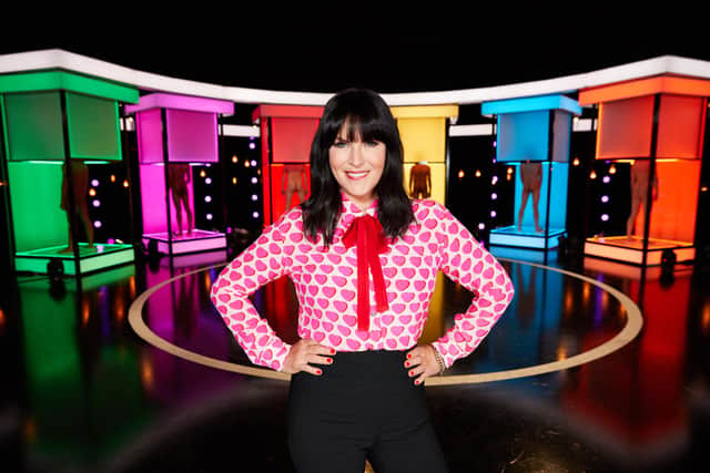 Anna Richardson hosting Naked Attraction.