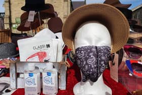 A stylish face mask on offer at Buxton Market