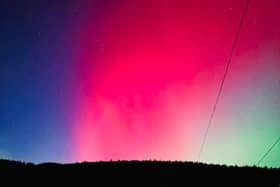 Northern Lights above Ladybower in photo submitted by Zoe Beckett.