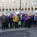 Concerned Campaigner At The Buxton Unison Rally Against Derbyshire County Council Adult Social Care Cutback Plans