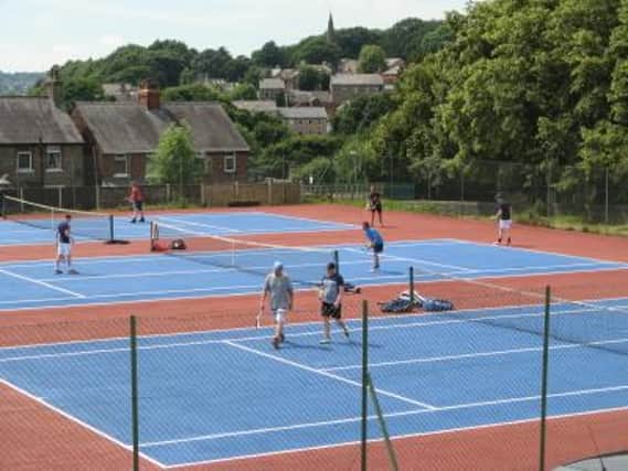 The courts at New Mills Tennis Club.