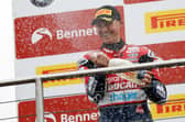 Christian Iddon kept his Bennetts British Superbike Championship hopes alive at Donington Park. Pic by Mike Petch.