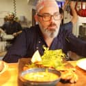 Putting the final touches to a dish at A Tavola restaurant New Mills