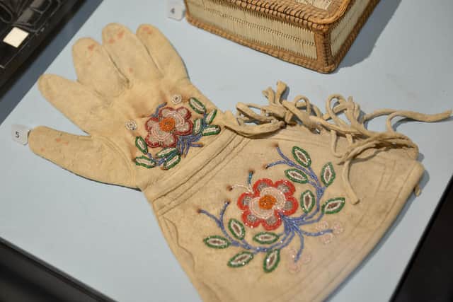 A native American glove from the collection