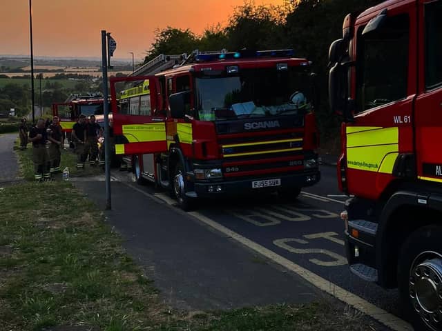 Emergency 999 fire calls increased in Derbyshire and Nottinghamshire during the heatwave.