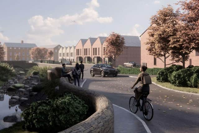 A CGI representation of the plans for Arkwood Living's Mill View Meadows development