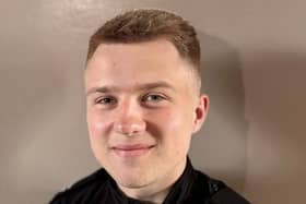 PC Mathew Thomas waded into the frigid water of Ladybower Reservoir in December last year