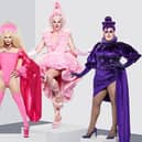 ayce, Bimini Bon Boulash, Ellie Diamond and Lawrence Chaney, finalists from RuPaul's Drag Race UK season two, pictured from left.