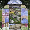 The finished well dressing board on display by St Ann's Church. Picture John Jansen