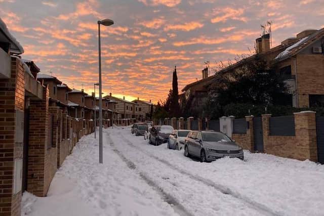 The scenes at Gregory Foulger's neighbourhood back in Madrid