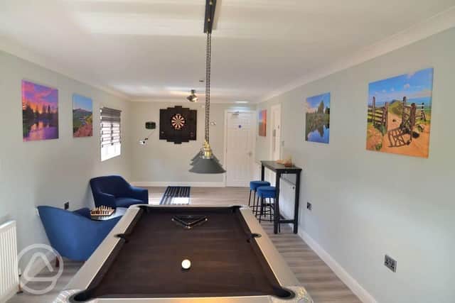 Longnor Wood Holiday Park games room
