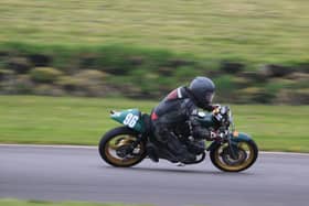 Chris Kent on track at round two in Pembrey.