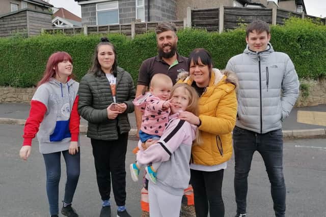 Lisa Nicholas, 37, husband Gareth, 33, and their kids - Charlie, 19, Millie, 14, Rosie, 12, Evie, 11, and Lizzy, two.