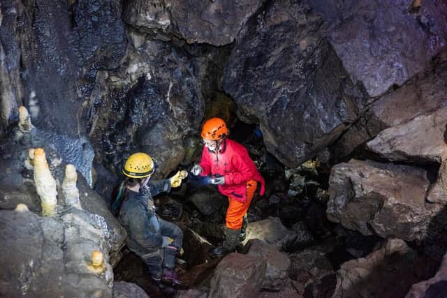 A chance to experience caving for free at Poole's Cavern. Photo Tracey Whitefoot