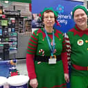 Barbara white from the alzeimhers society with chief elf Rob Harrison