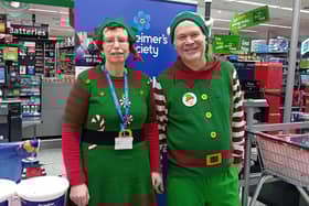 Barbara white from the alzeimhers society with chief elf Rob Harrison