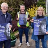 Keith Horncastle, Robert Harrison and Leigh Griffiths during dementia action week 2021